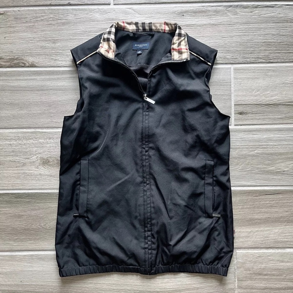 Burberry Womens Golf Vest - Black Full Zip - Size X-Small - 100% authentic